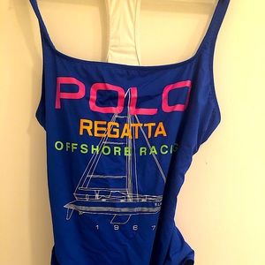 Women’s Polo Ralph Lauren Racerback Swimsuit One Piece XXL